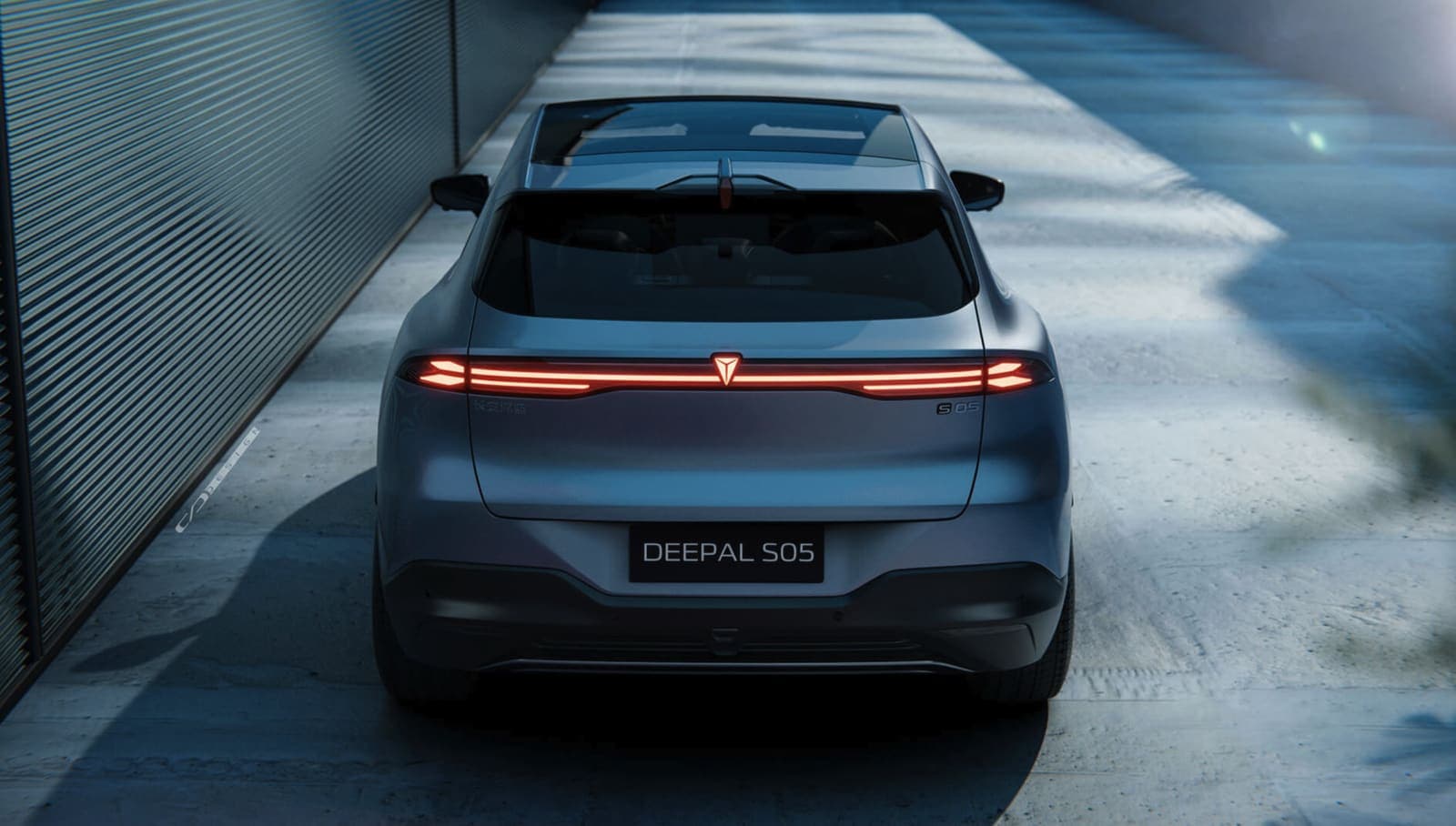 Deepal S05 rear with full-width tail light