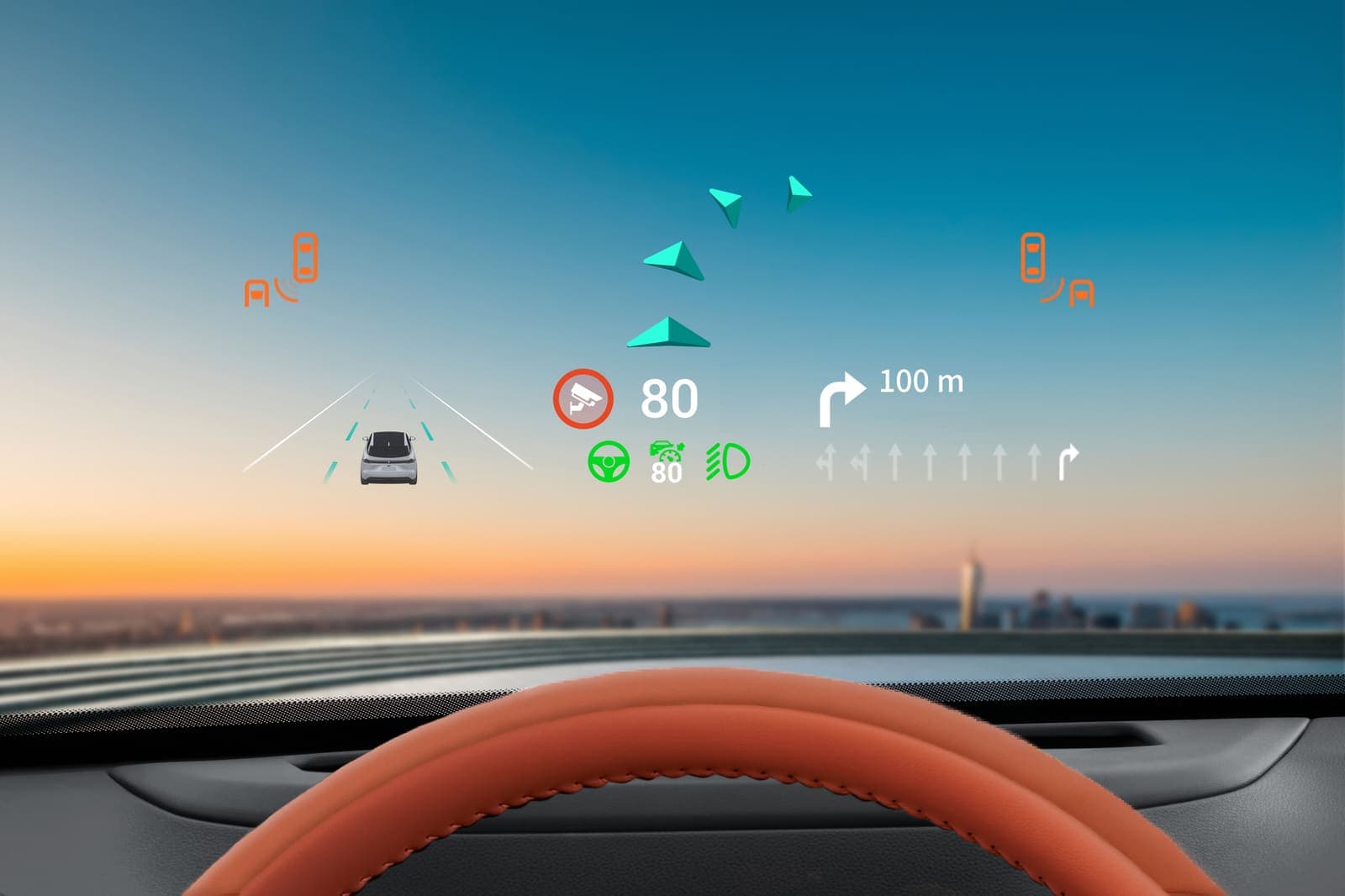 Deepal S07 AR head-up display on the windscreen