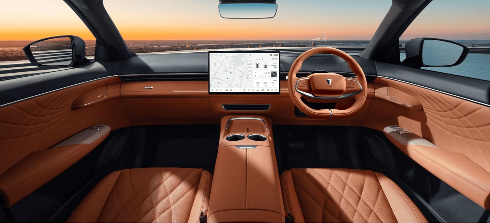 Deepal S07 Sunset Orange interior, view 1