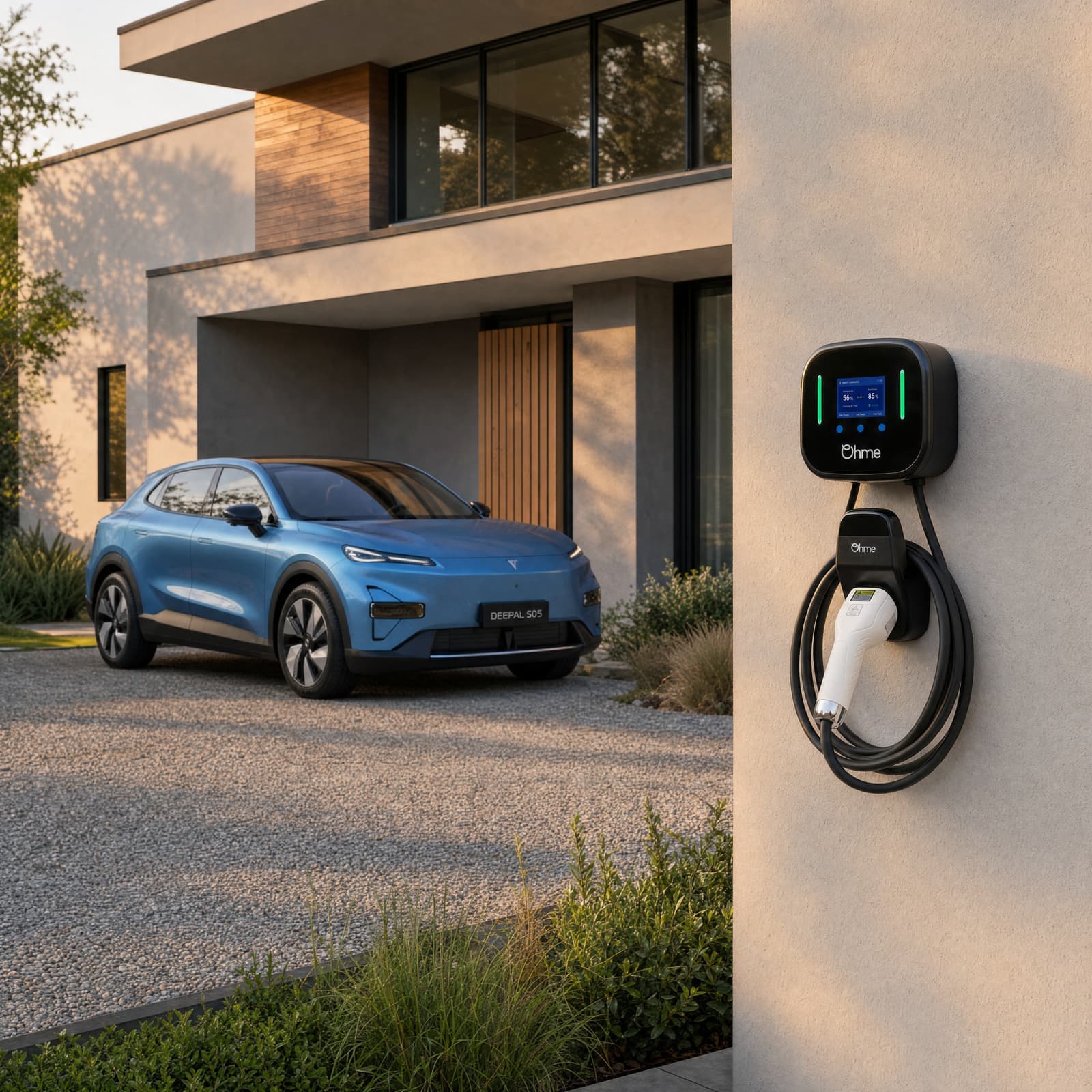 Deepal S05 at home with an Ohme wall charger
